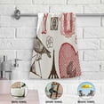 thumbnail image 5 of Dreamtimes Valentine Eiffel Towel Hand Towels 2 PCS, Vintage Love Quote Kitchen Towel Ultra Soft and Highly Absorbent,Decorative Fingertip Face Towel for Bathroom Hotel, 28.3"x14.4", 5 of 6