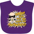 thumbnail image 3 of Inktastic Dad You Put My Cape on Backwards&reg; Boys or Girls Baby Bib, 3 of 4