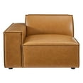 thumbnail image 5 of Modway Restore Vegan Leather 3-Piece Sofa in Tan, 5 of 13
