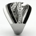 thumbnail image 4 of High polished (no plating) Stainless Steel Ring with Top Grade Crystal in Clear for Women Style TK1018, 4 of 4