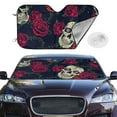 thumbnail image 2 of Daiia Roses Skulls Windshield Sun Shade for Car SUV Truck (Small ), Car Sun Shade Windshield, Car Shades for Front Windows, Sunshade for Car Windshield, 2 of 7