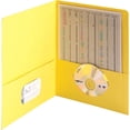 thumbnail image 6 of Smead 2-Pocket Folders 1/2" Folder Capacity - Letter - 8 1/2" x 11" Sheet Size - 2 Pocket(s) - 11 pt. Folder Thickness - Leatherette - Yellow - 1.76 oz - Recycled - 25 / Box, 6 of 7