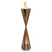Luxury Fireplace Group Anywhere Fireplace Indoor/Outdoor Fireplace - Southampton Teak Tall Fireplace
