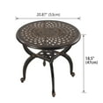 thumbnail image 4 of WILOUNGE Cast Aluminum Outdoor Side Table,All Weather Anti-Rust Round Small Outdoor End Table for Patio Pool Balcony Deck Porch Lawn Backyard, 4 of 5