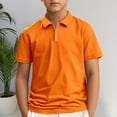 thumbnail image 2 of shoper Boys Polo Shirts Size 10-12 Collared Solid Color Short Sleeve Shirts Casual Preppy Clothes Toddler Boy Clothes Orange 130, 2 of 4