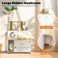 thumbnail image 4 of Pefilos 69" Cat Tree with Litter Box Enclosure, Modern Cat Tower for Indoor Cats with Condo, All-in-one Cat Washroom Furniture, White, 4 of 8