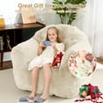 thumbnail image 7 of Zzistar Giant Bean Bag Chair Sofa, Hign Density Foam Filled Sofa Chair with Armrest, Large Bean Bag Couch for Adults and Kids, Beige, 7 of 7