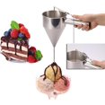 thumbnail image 2 of Stainless Steel Funnel With Frame, Pancake Dough Dispenser Octopus Ball Funnel Tools With Frame (stainless Steel), 2 of 5