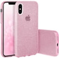 thumbnail image 1 of Mobile Phone Cover Compatible With Iphone Xr Cover Glitter Pink Glossy Silicone Case Tpu Case Bumper With Glitter Design Sparkles Pink, 1 of 6