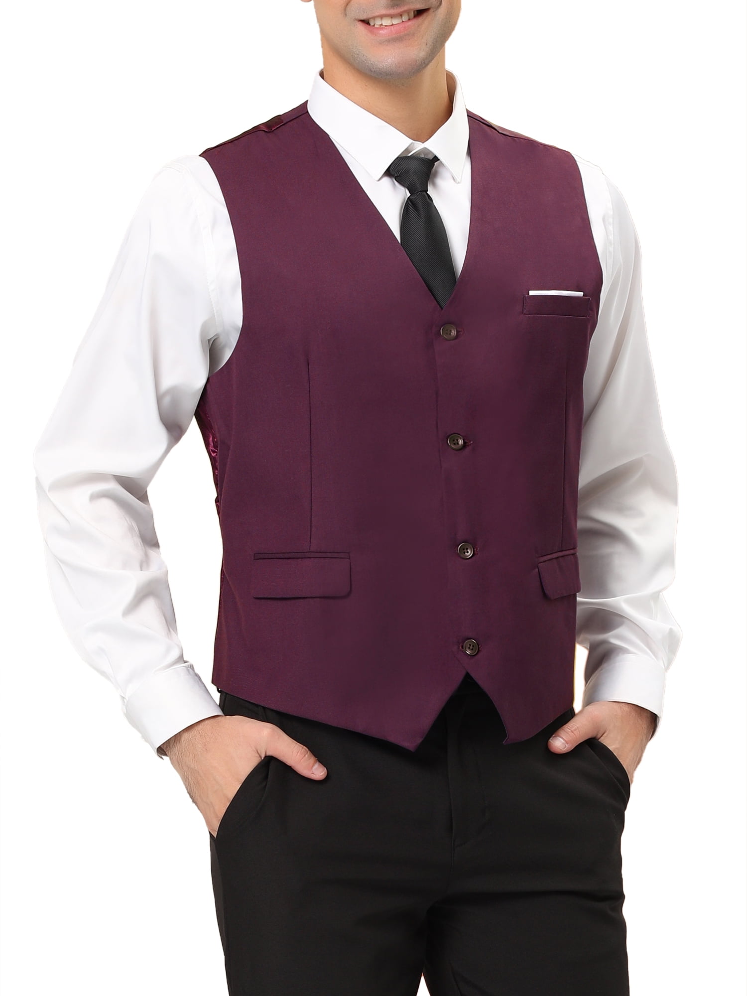 Wine color cheap waistcoat