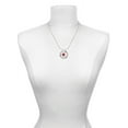 thumbnail image 3 of Delight Jewelry Silvertone Red Ladybug Spinner Hockey Ring Charm Necklace, 18", 3 of 4