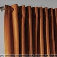 thumbnail image 5 of 3S Brother's Extra Long Solid Luxury Matte Velvet Soft Curtain Orange Single Panel Hanging Back Tap & Rod Pocket Home Décor 5-25 Feet Custom Made Curtains -Made in Turkey Each(52"x120"), 5 of 7