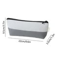 thumbnail image 3 of Hvmvliv Pencil Case Pencil Bag Big Capacity, Color-Blocked Design Portable Pen Case Office Stationery Makeup Bag, Oxford Cloth, 22x9.5x2cm, 3 of 6