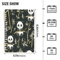 thumbnail image 3 of WOBOGO Cute Panda Notebook College Horizontal Grid Paper Ink Spill Resistant Water Resistant Cover 8.3x5.7x0.4in, 3 of 8