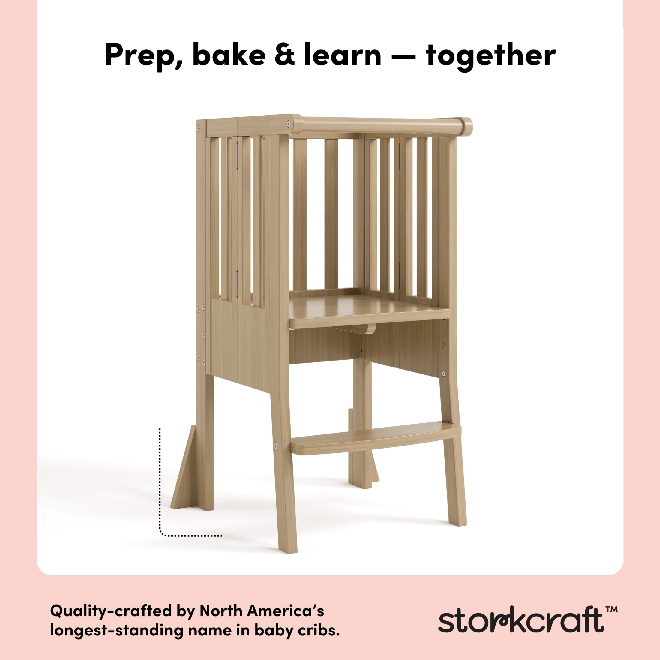 Storkcraft Toddler Montessori Foldable Step Stool - Driftwood