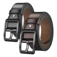 thumbnail image 1 of Cinturón De Piel Para Hombre 2 Uds Moda Accesorios Hombre Black-brown, 1 of 4