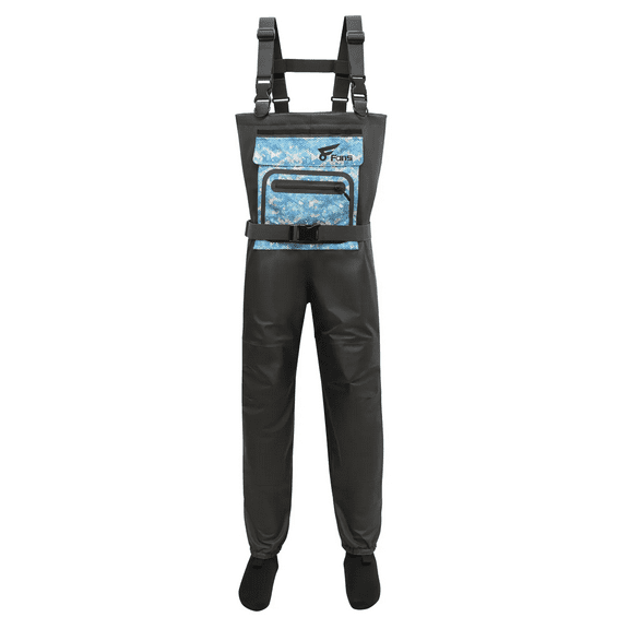 8 Fans Fly Fishing Waders Breathable Waterproof Stocking Foot Chest Waders for Men and Women