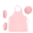 thumbnail image 2 of Juego de 3 piezas Chef Set completo de cocina para niños Juego de platillos con gorro de cocinero Delantal manga de cocina para niños Juego de cocina (Negro, L), 2 of 5