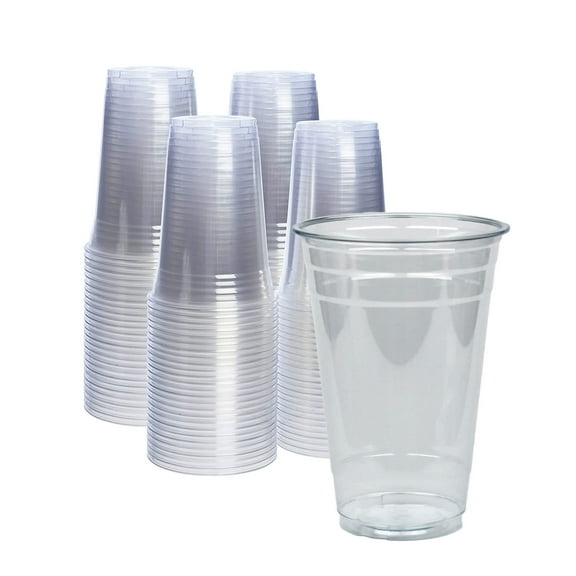 20oz Crystal Clear PET Plastic Cups Case of 600 Counts