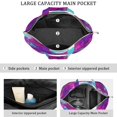 thumbnail image 3 of 22 Inch Oversized Travel Bag Lightweight Canvas Weekender Duffel with Multi Pockets, Colorful Pop Pattern, 3 of 5