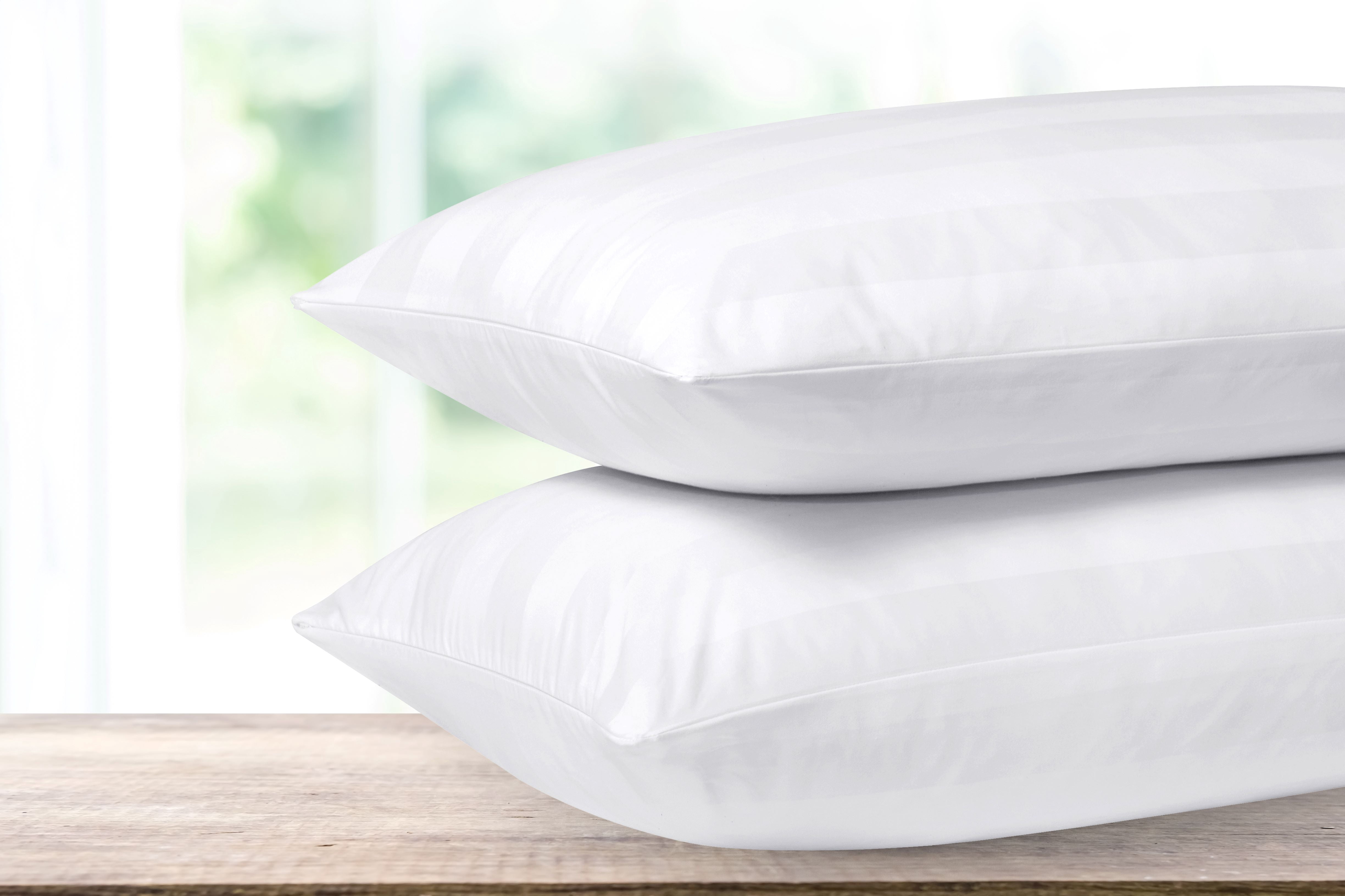 Dearfoams Antimicrobial Bed Pillow 2PK Standard, White