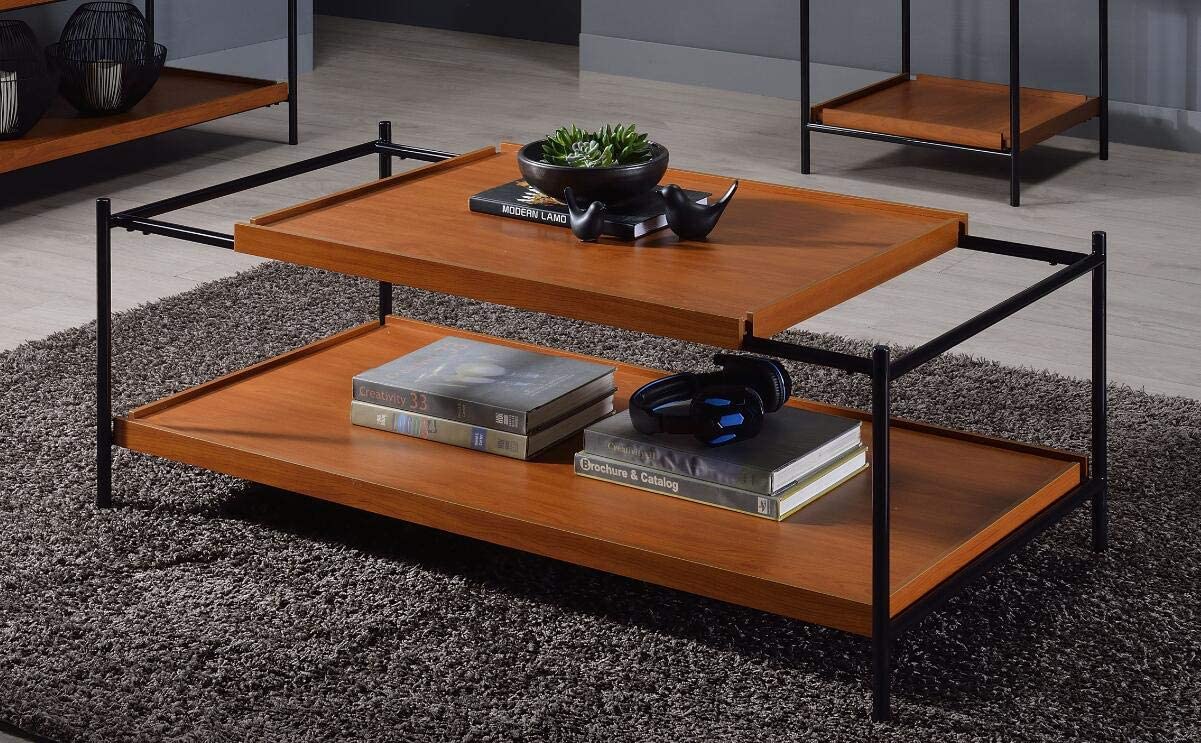 Moselota Coffee Table, Honey Oak & Black