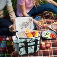 thumbnail image 5 of FORMRS Insulated Cooler Bag 24 Cans Capacity Soft Leakproof Lunch Box with Side Pockets, Swimming Otters Pattern, 5 of 7