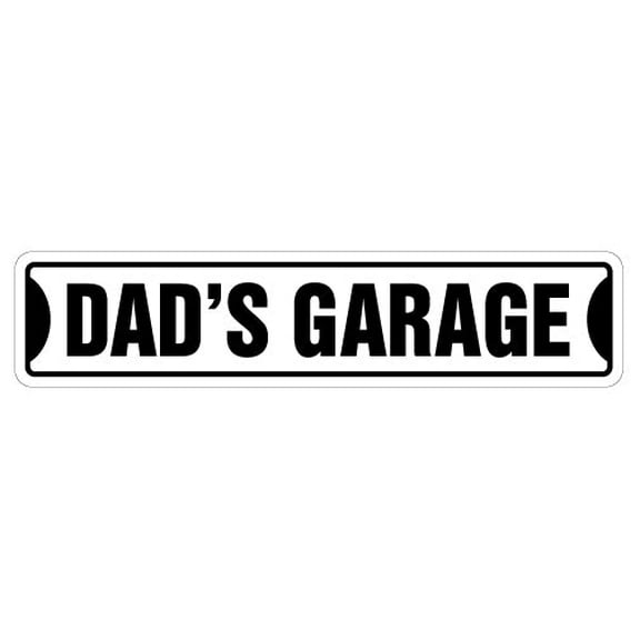 DAD'S GARAGE Aluminum Street Sign new daddy dad dads manroom | Indoor/Outdoor |  24" Wide