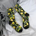 thumbnail image 5 of Pofeuu Lemon Fruits Flowers Leaves Print Crew Socks, Adult Running Hiking Socks for Youth and Adult, 5 of 6