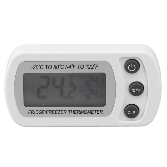Yajisi 2-Pack Digital Refrigerator Thermometer, Waterproof Fridge Freezer Thermometer -20~50℃, White, 5.51" x 4.33" x 0.79"