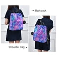 thumbnail image 4 of FORMRS Women's Travel Backpack Purse Anti-Theft Hidden Pockets Casual Shoulder Bag, Purple Starfish Pattern, 4 of 7