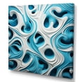 thumbnail image 2 of Designart "Focus Op Art in Blue and White" Abstract Canvas Print, 2 of 5