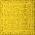 thumbnail image 1 of Ahgly Company Indoor Square Abstract Yellow Modern Area Rugs, 8' Square, 1 of 4