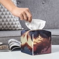 thumbnail image 5 of Goofa Romantic Rose Animal Couple Tissue Box Cover PVC Leather Tissue Holder Square Facial Tissue Case Facial Paper Organizer Dispenser for Bathroom, Vanity Countertop, 5 of 8