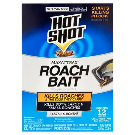 Hot Shot Maxattrax Roach Bait Stations, 12 ct