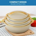 thumbnail image 6 of Pinnacle 3-Pc Insulated Casserole Set – 3/2/1L Hot Food Warmer with Lids Biscotti, 6 of 8