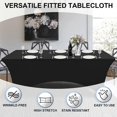 thumbnail image 4 of 6ft Spandex Fitted Tablecover, Washable Rectangular Stretch Trestle Table Cloth for Banquet, Wedding Party Holiday Event, 4 of 5