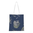 thumbnail image 1 of YFYANG Reusable Cotton Canvas Tote Shopping Bag, Watercolor Floral Pattern Washable Portable Grocery Bag for Daily Travel, 1 of 8
