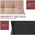 thumbnail image 2 of SUNCROWN 3-Piece Black Metal Outdoor Patio Rocking Bistro Set Brown, 2 of 4