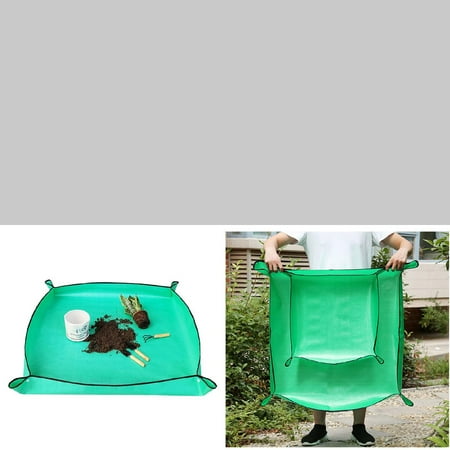 

Durable waterproof portable indoor garden mat with foldable design featuring protective work gloves for succulent houseplants - ideal for safeguarding floors and surfaces from water dama
