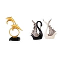 thumbnail image 1 of Figuras Realistas De Delfines Y Cisnes, Esculturas De Cerámica Modernas, Adornos Coleccionables De Escritorio Para El Hogar, La Oficina, Estantes, Chimeneas, Decoración De Mesa, Aniversario., 1 of 8