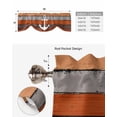 thumbnail image 4 of Tie Up Valance Curtain for Kitchen,Coastal Nautical Compass Orange Gradient Rod Pocket Short Curtains Adjustable Tie-Up Shade Valances,Vintage Farm Wood Board Window Treatment for Living Room, 4 of 8