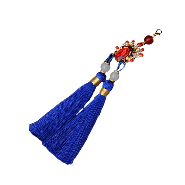 Colgante de borla para maquillaje facial, decoración de coche de ópera, accesorios colgantes con perlas de imitación, decoración Hanfu