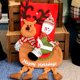 thumbnail image 3 of Inteprter Calcetín navideño para montar, regalos de Navidad para niños, bolsa de aperitivos de frutas, exquisito soporte de regalo de Papá Noel, Kits de decoración para fiestas Muñeco de nieve Inteprter HA069966-02, 3 of 6