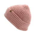 thumbnail image 3 of Empire Cove Womens Ribbed Knit Cuff Beanie Dust_Pink, 3 of 3