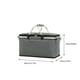 thumbnail image 3 of Bolsa térmica aislada 30L | Cesta de picnic con marco de aluminio | Nevera blanda plegable para acampar, playa, barbacoa, compras en casa | Revestimiento a prueba de fugas y fácil de limpiar, 3 of 3