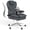 Gray, variant on E-motie Home Office Chair with Flip-up Arms, Adjustable High Back Chair, Quiet Nylon Wheels, Beige