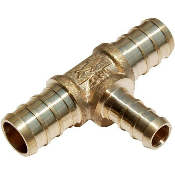 PEX Tee-Shirt en Laiton, Sans Plomb, 1/2 x 1/2 x 3/8 Po Barbelé - UC363LFA
