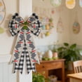 thumbnail image 4 of REZUOFI 1 Pcs Easter Wreath Bow Decoration with Bunny Carrot Print for Front Door Wall Tree Indoor Outdoor Party Spring Holiday Decorations, 4 of 6