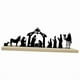 thumbnail image 2 of Nacimiento Escena de Navidad Decoración Metálica con Base de Madera Ornamento Creativo para Mesa Adecuado para Regalo Decoración de Hogar 32cmx4cmx10c, 2 of 9